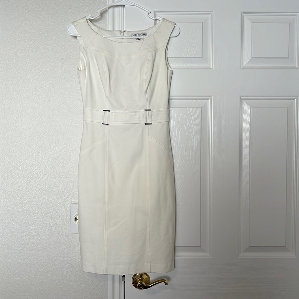 Maggie London cream colored dress